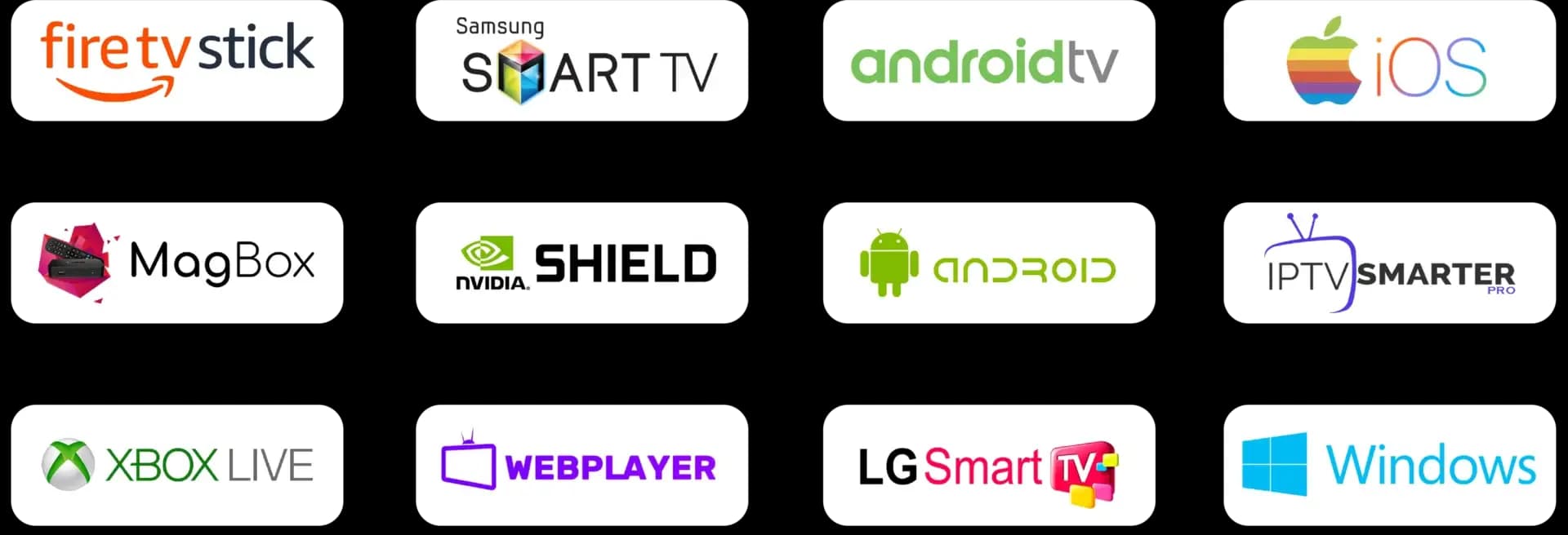 Mit IPTV kompatible Geraete: Fire TV Stick, Smart TV, Android, iOS, MAG und mehr