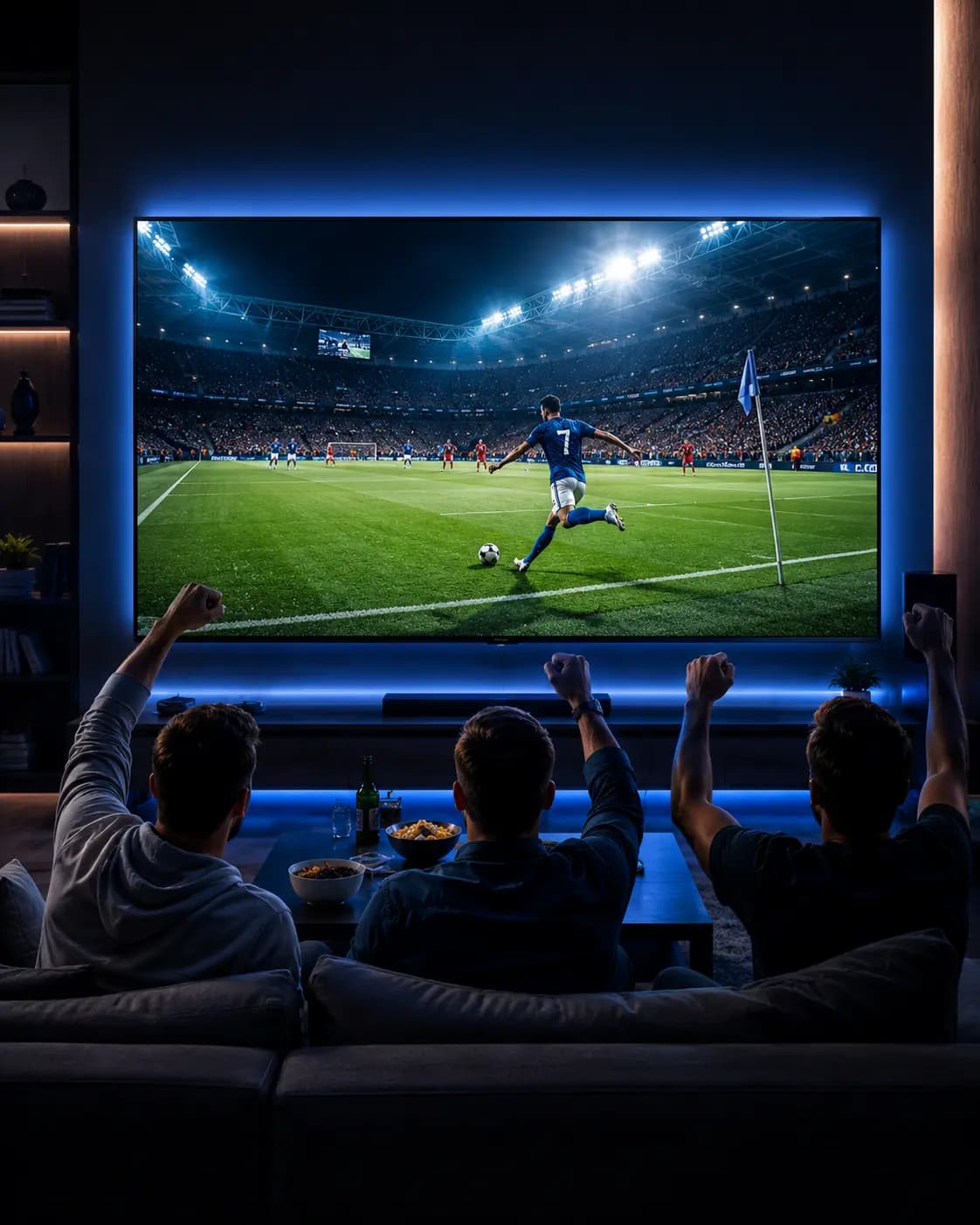 Live Fussball und Sport in 4K mit IPTV auf dem grossen Fernseher streamen
