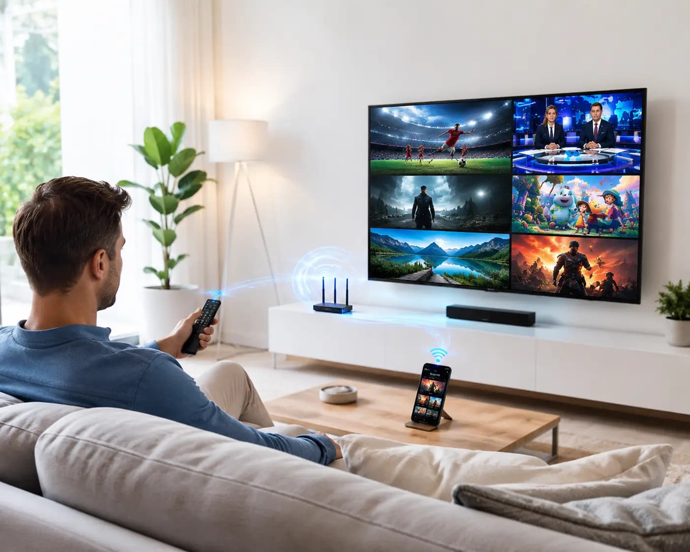 So funktioniert IPTV: Streaming ueber das Internet auf Smart TV und mobilen Geraeten